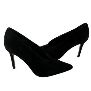 Vince Camuto Black Suede Pointed Toe Heels Size 4 1/2 Women’s